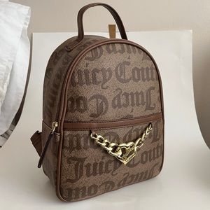 Juicy Couture Change of Heart Brown Backpack Purse